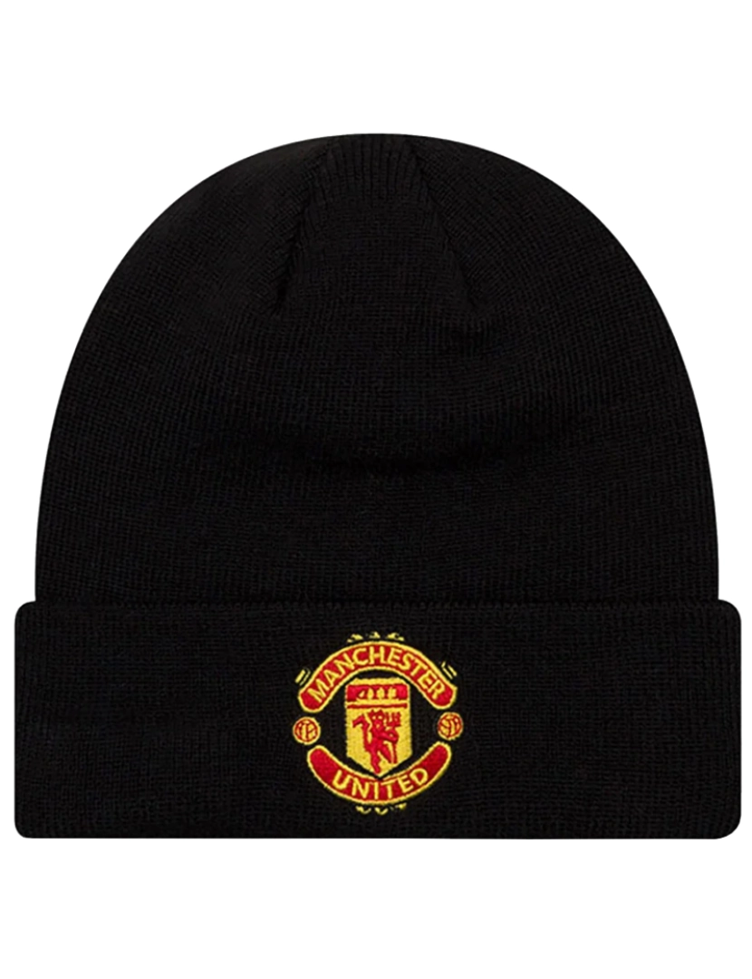 New Era - Nova Era Core Cuff Beanie Manchester United Fc Hat, Black Beannie