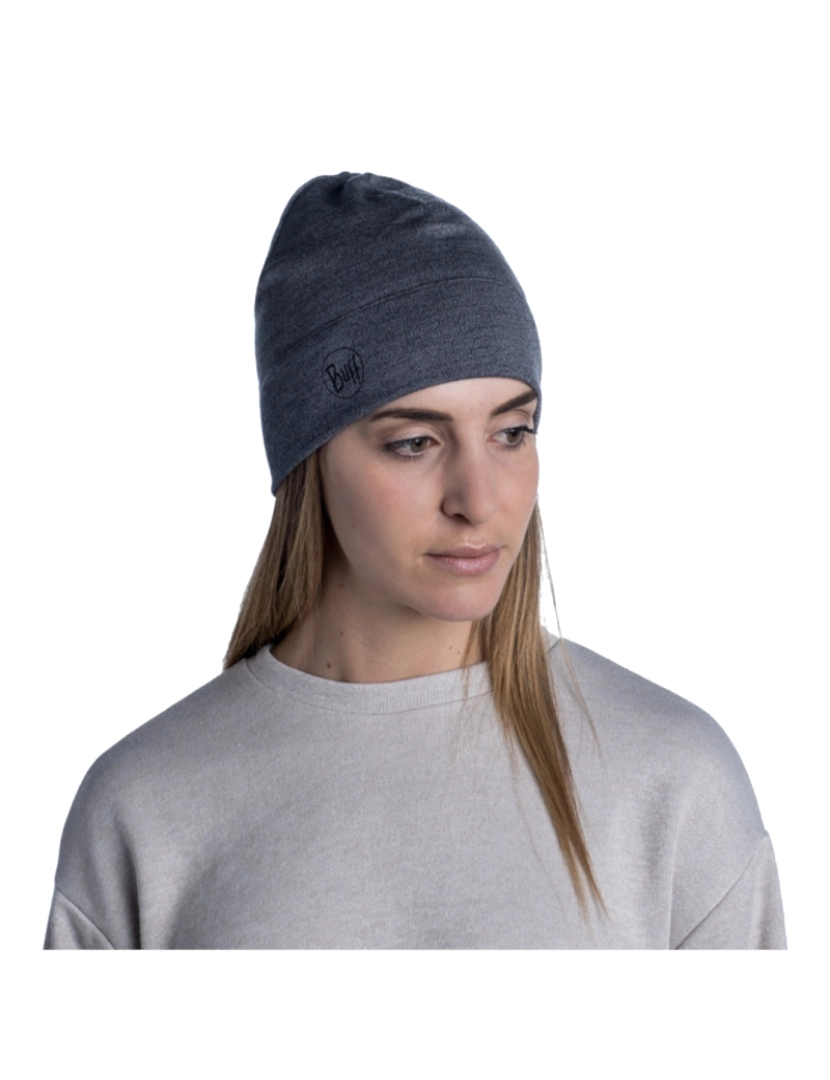 imagem de Buff Merino Midweight Hat Beanie, Grey Beannie3