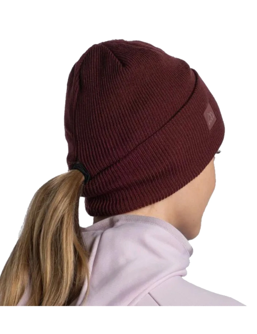 imagem de Buff Crossknit Beanie, Burgundy Beannie3