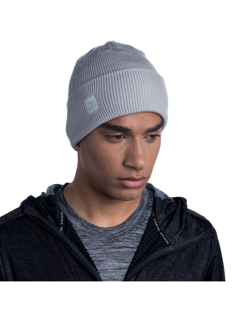 imagem de Buff Crossknit Beanie, Grey Beannie4