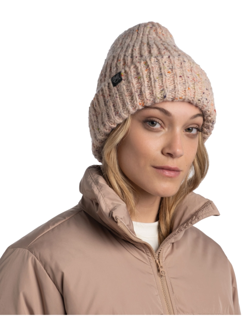 imagem de Buff Knitted Fleece Chapéu Beanie, Pink Beannie2