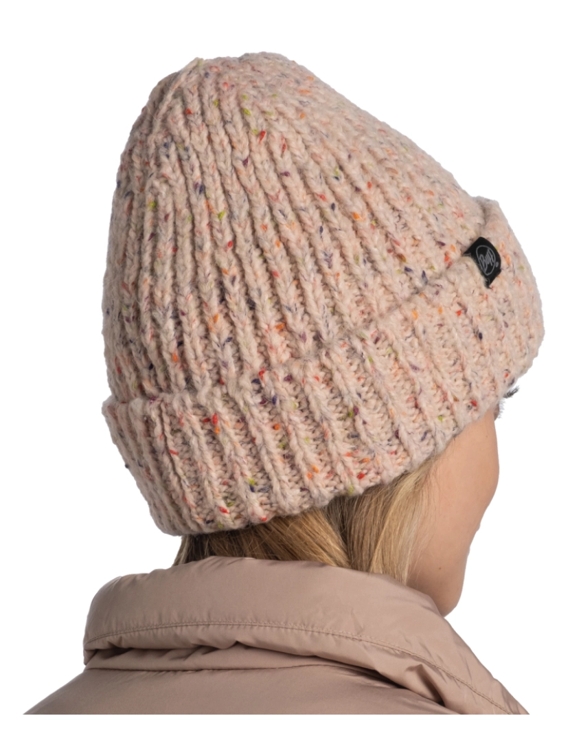 imagem de Buff Knitted Fleece Chapéu Beanie, Pink Beannie3