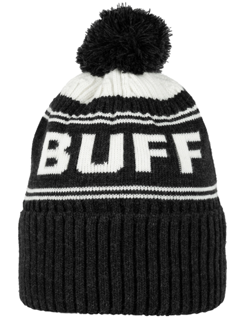 imagem de Buff Knitted Fleece Chapéu Beanie, Black Beannie1