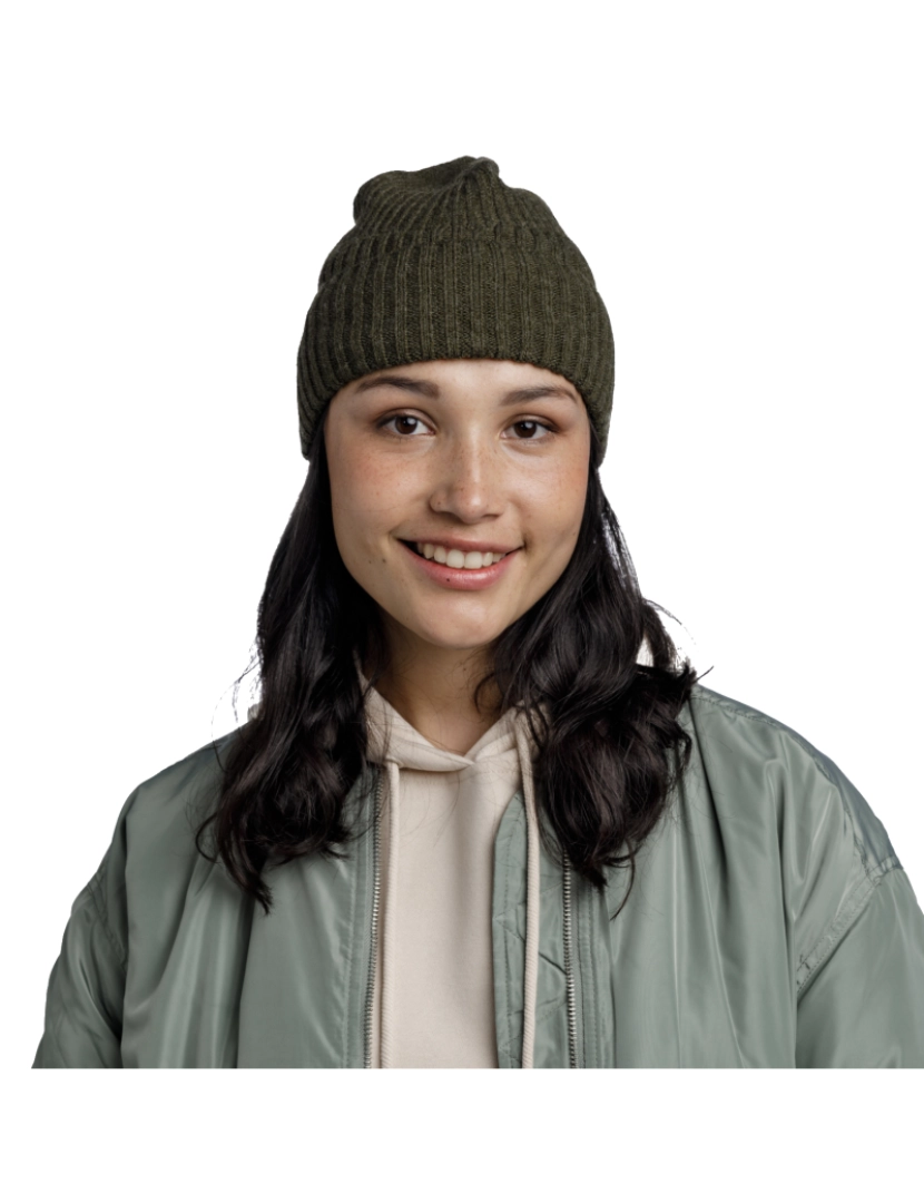 imagem de Buff Renso Knitted Fleece Chapéu Beanie, Green Beannie3