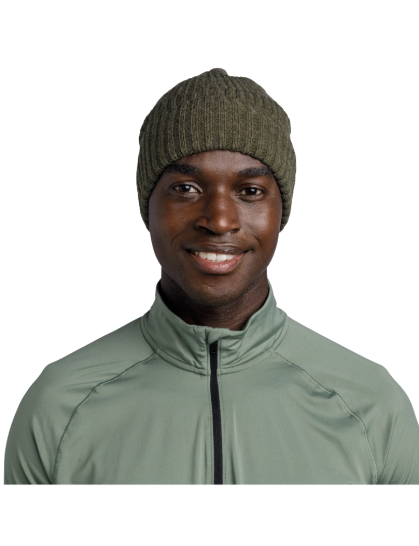 imagem de Buff Renso Knitted Fleece Chapéu Beanie, Green Beannie4