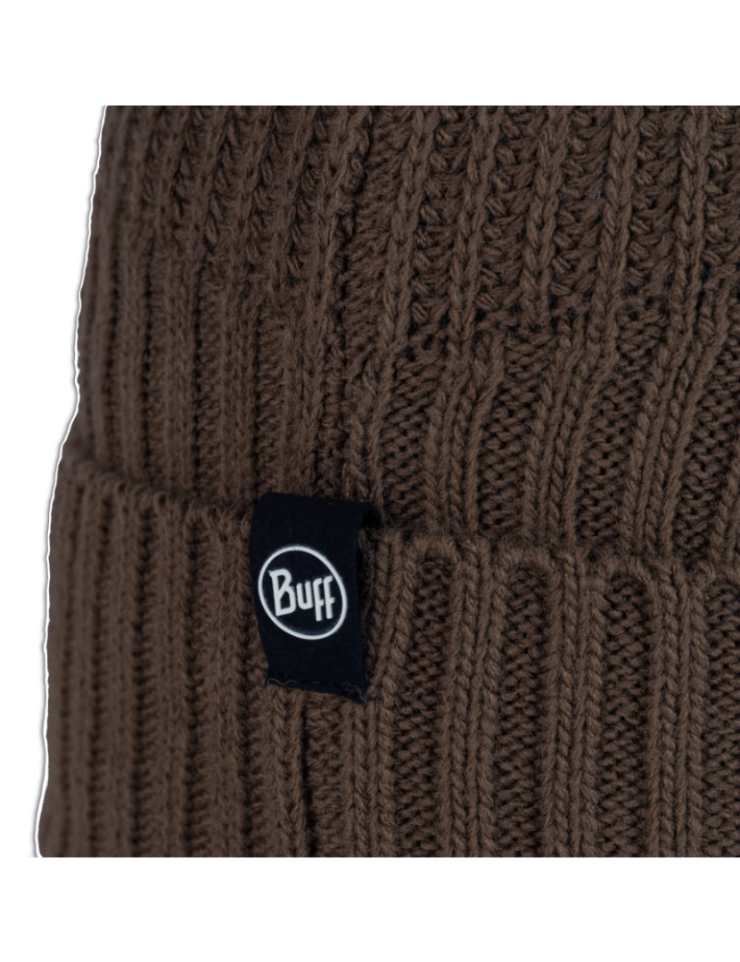 imagem de Buff Knitted Fleece Hat Beanie, Brown Beannie2