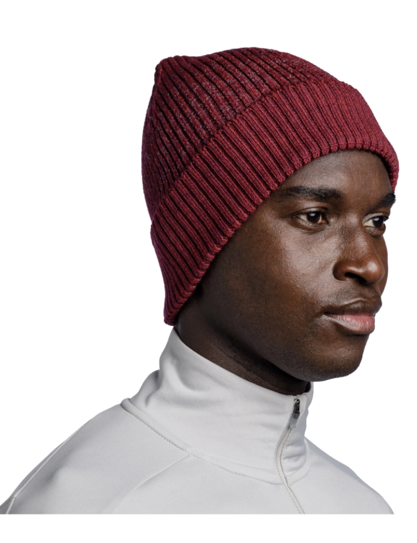 imagem de Buff Merino Active Hat Beanie, Burgundy Beannie3