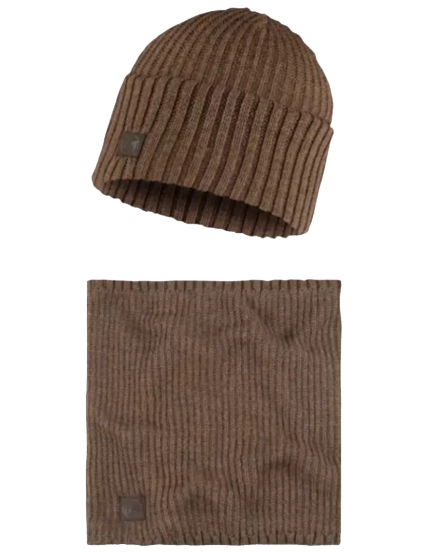 Buff - Buff Gift Pack conjunto Beanie e Neckwarmer, Brown Beannie