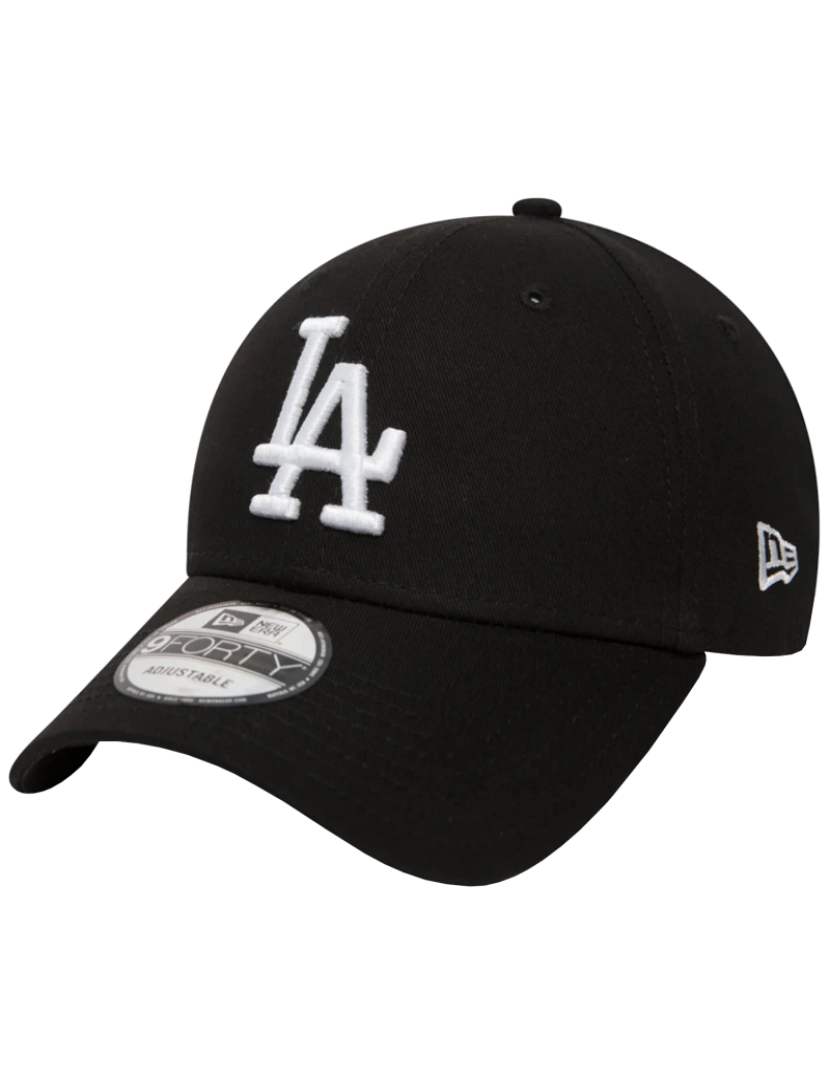 imagem de New Era League Essential 9Forty Los Angeles Dodgers Cap, Black Cap1