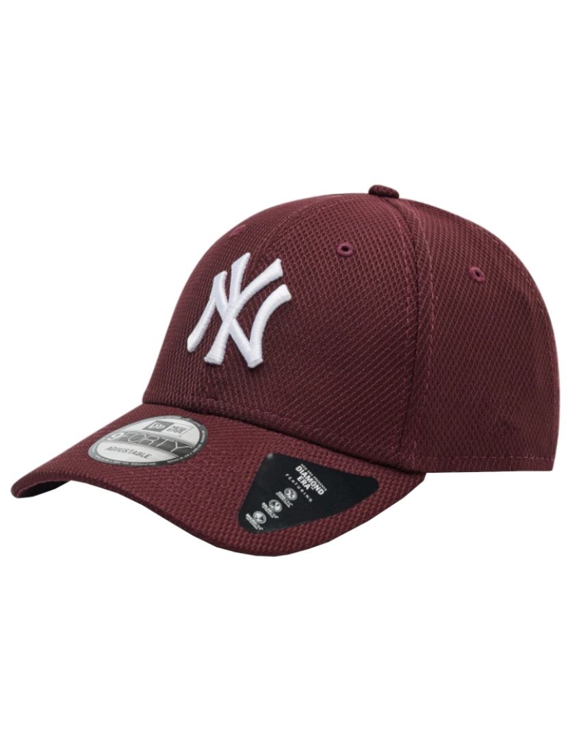 New Era - New Era 9Forty Diamond New York Yankees Mlb Cap, Burgundy Cap