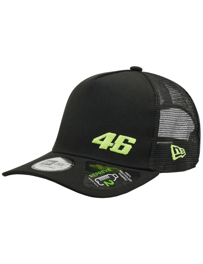 New Era - Nova Era Repreve Flawless A-Frame Trucker Vr46 Cap, Black Cap