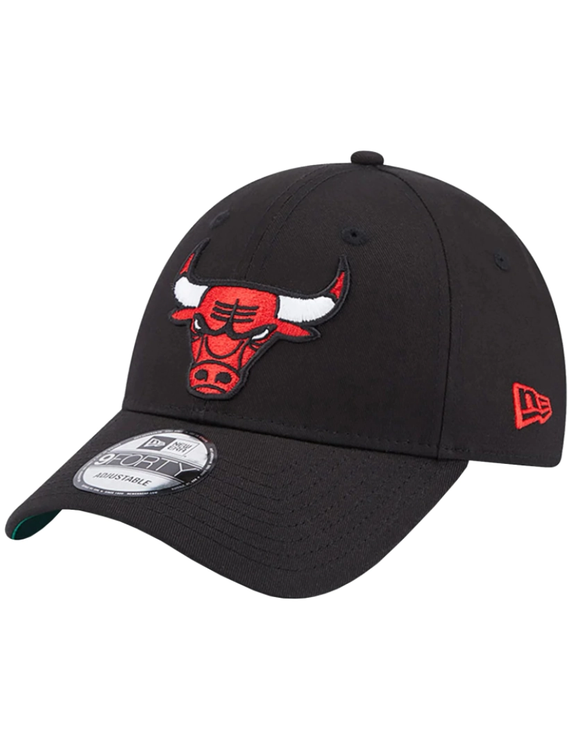 New Era - New Era Team Side Patch 9Forty Chicago Bulls Cap, Black Cap