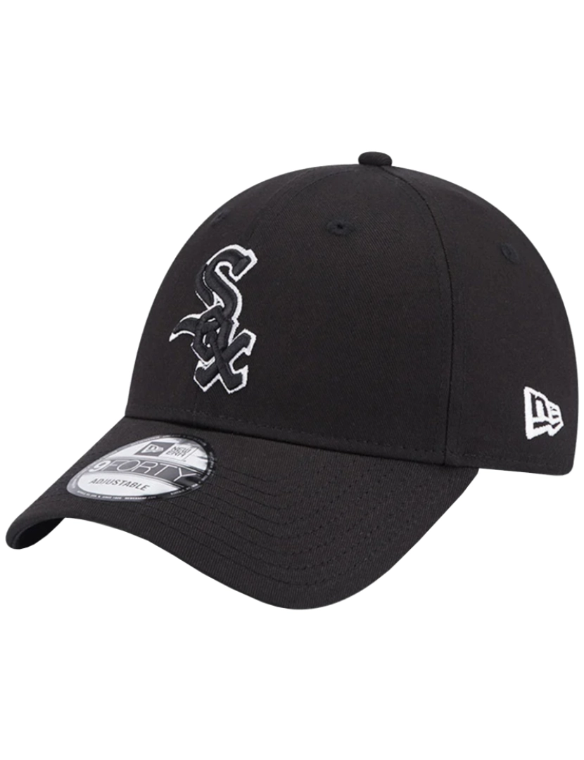 imagem de New Era Team Outline 9Forty Chicago White Sox Cap, Black Cap1