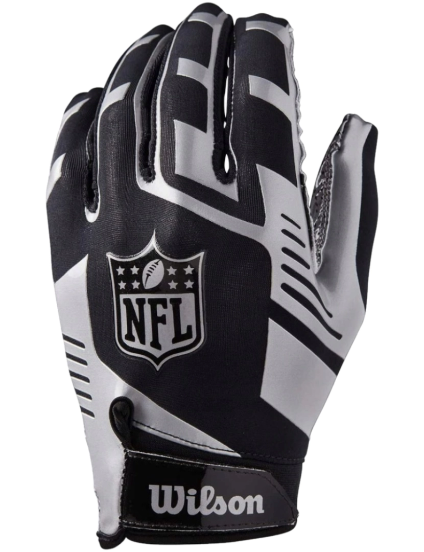 Wilson - Nfl Stretch Fit receptores luvas, luvas pretas