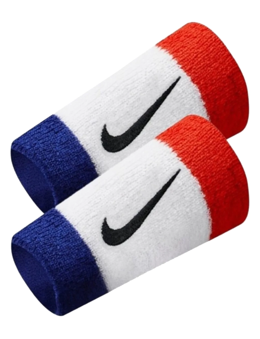 Nike - Bandas largas duplas, pulseiras brancas