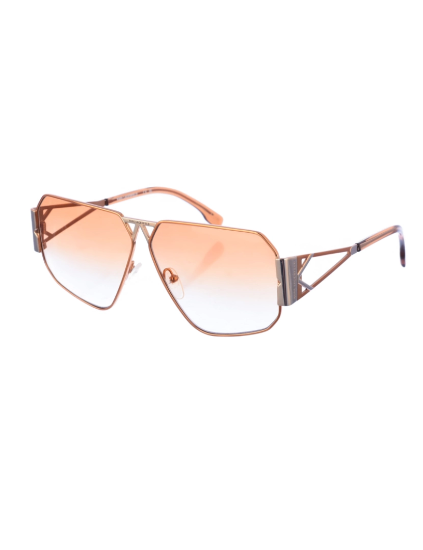 Karl Lagerfeld Sunglasses - Óculos de sol aviador de metal masculino KL339S