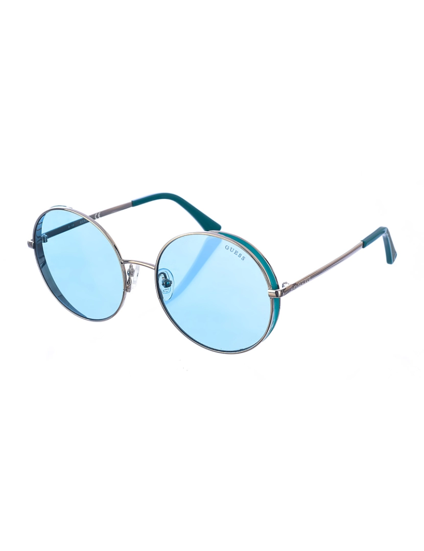 Guess Sunglasses - Óculos de sol de metal com formato redondo GU7606S feminino