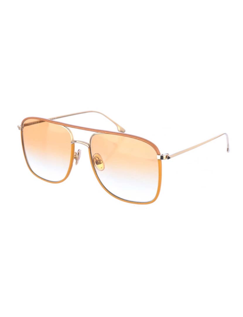 Victoria Beckham - Óculos de sol Retangulares Senhora Dourado e Mostarda