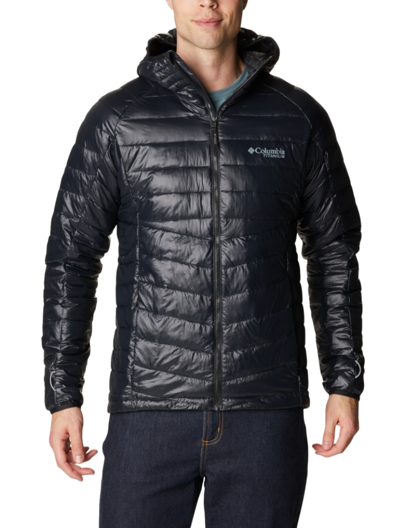 Columbia - Platinum Peak com capuz casaco, Black Jacket