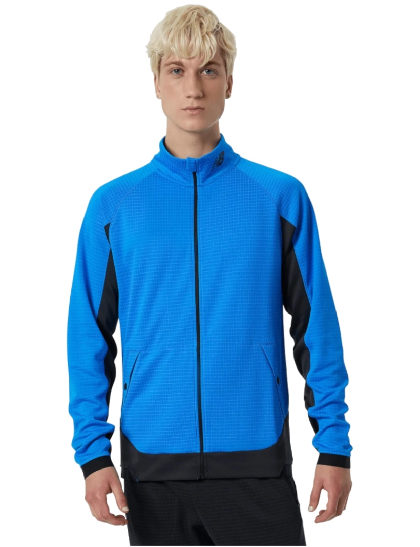 New Balance - R.w.t. Grid Knit Jacket, jaqueta azul