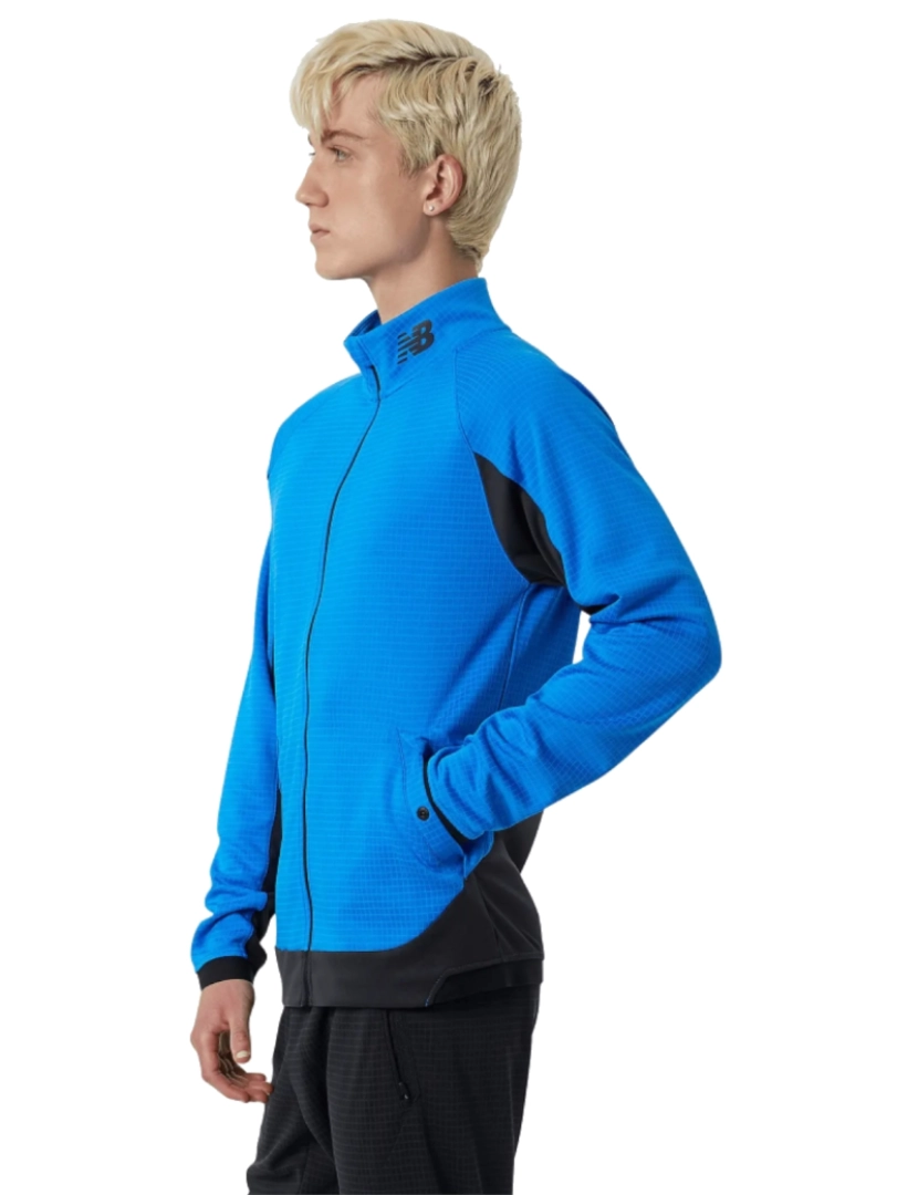 imagem de R.w.t. Grid Knit Jacket, jaqueta azul2