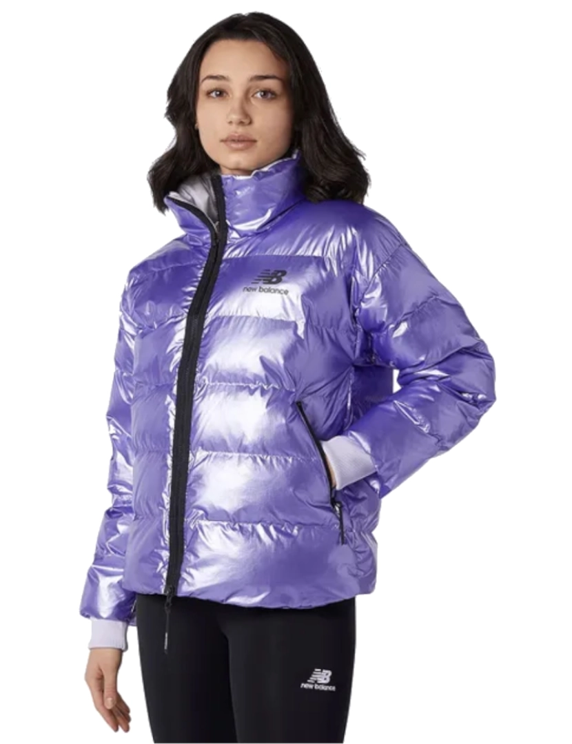 New Balance - Atletismo Winterized Short Jacket, jaqueta roxa