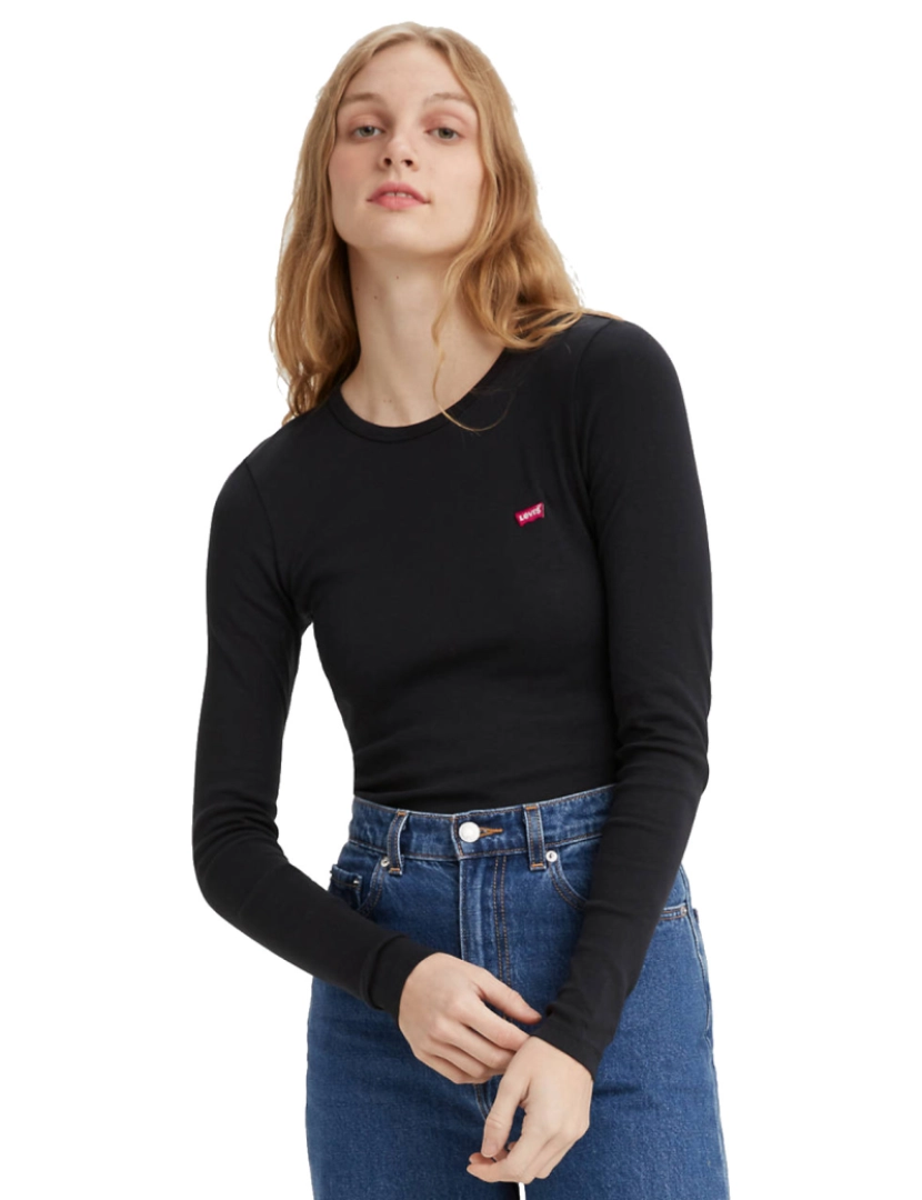 Levi's - Longsleeve Baby Tee, Black Longsleeve