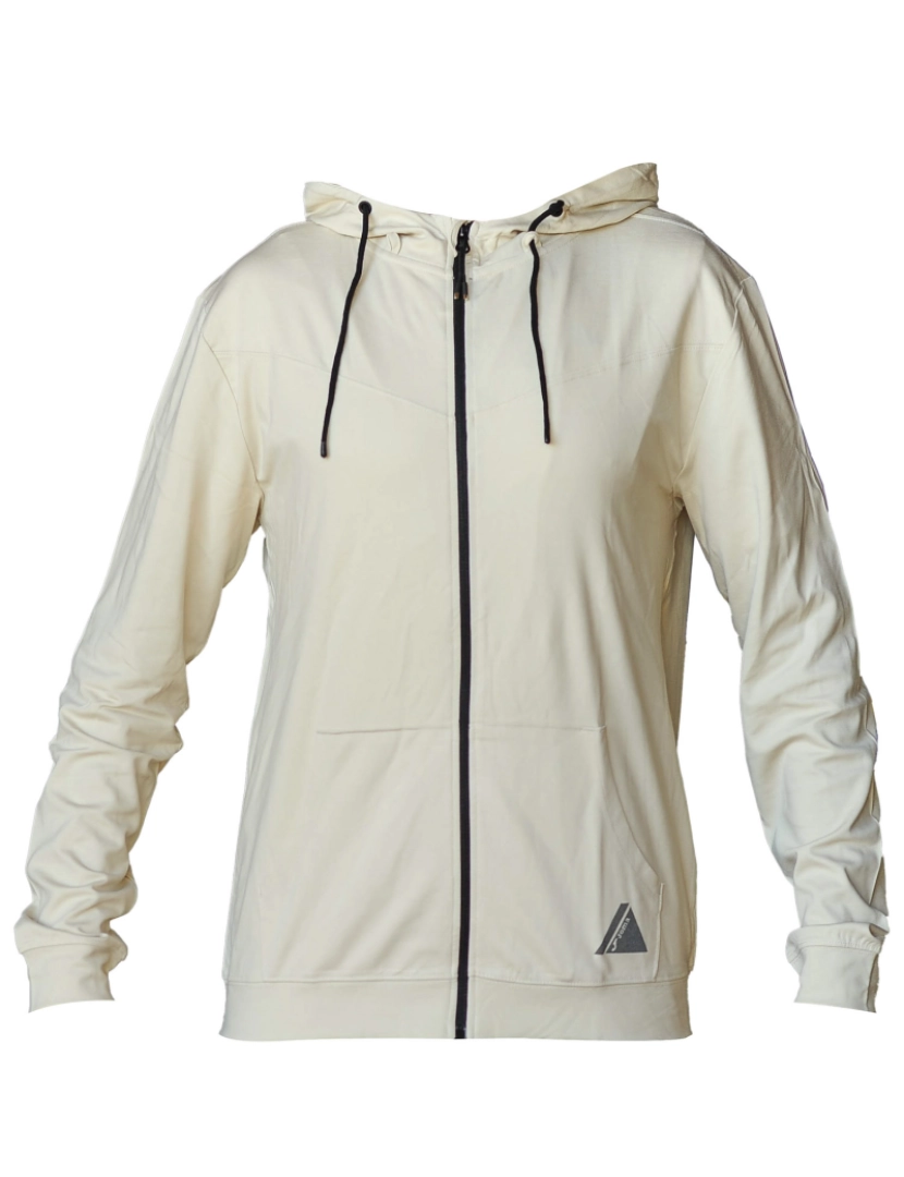 imagem de Ginásio interior Zip-Up Hoodie, Bege Hoodie1