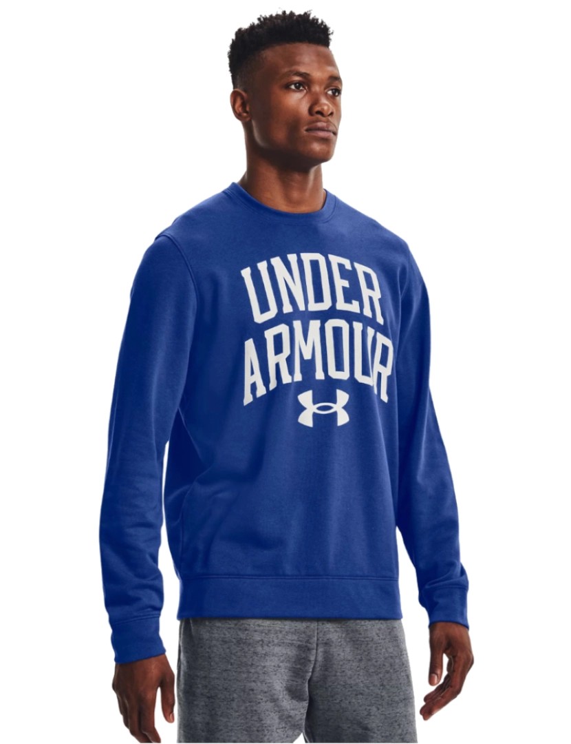 Under Armour - Rival Terry Crew, Hoodie azul