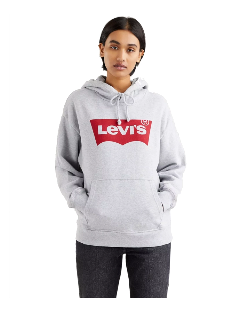 Levi's - Gráfico padrão Hoodie, cinza Hoodie