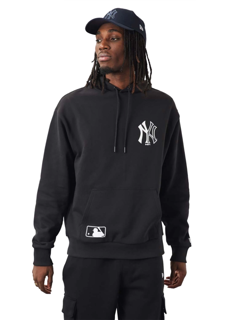 imagem de Mlb New York Yankees Team Logo Hoodie, Black Hoodie1