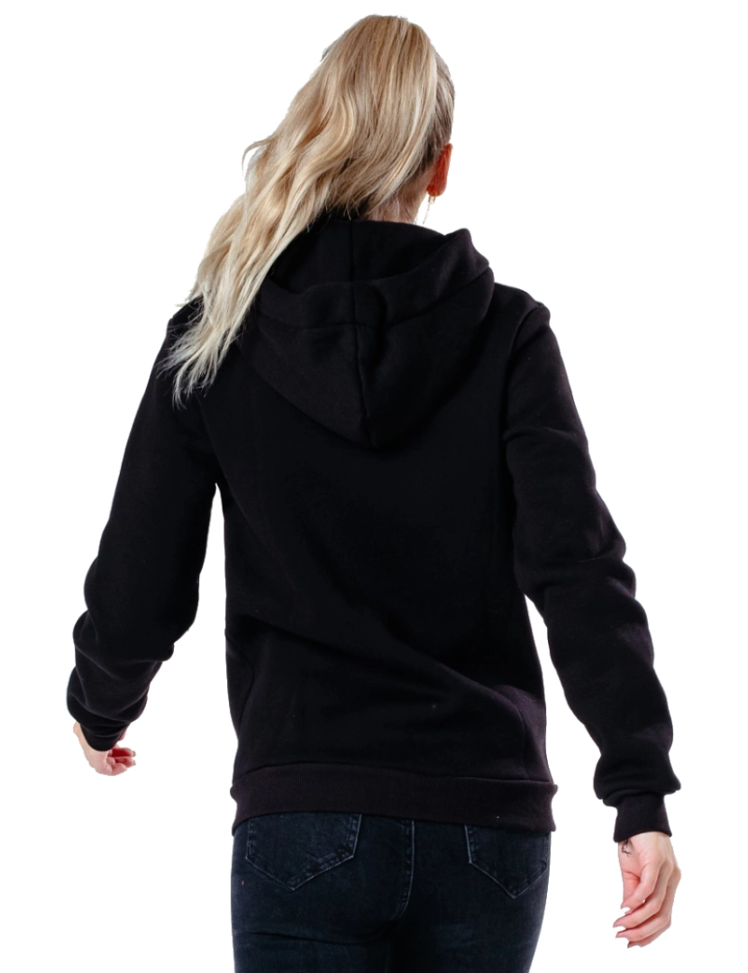 imagem de Drawstring Zip Hoodie, capa preta3