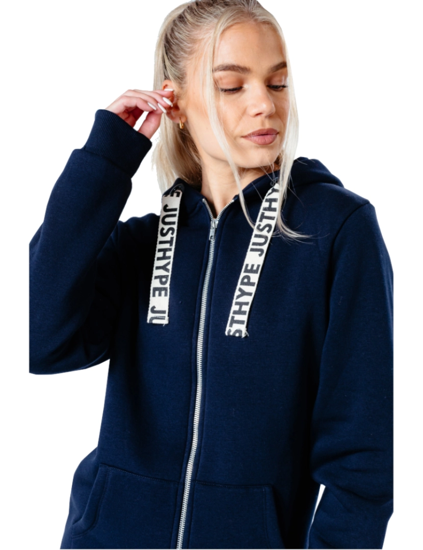 imagem de Drawstring Zip Hoodie, Hoodie da Marinha3