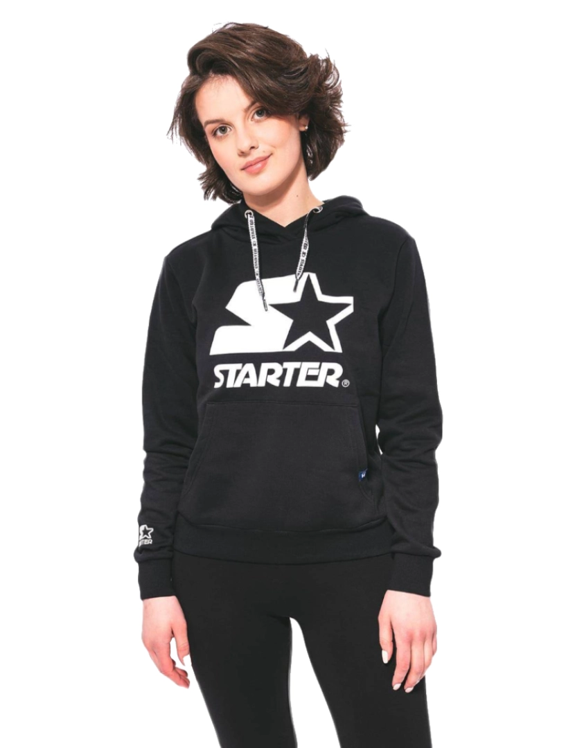 Starter - Homem Blusa Zip Hoodie, Hoodie preto