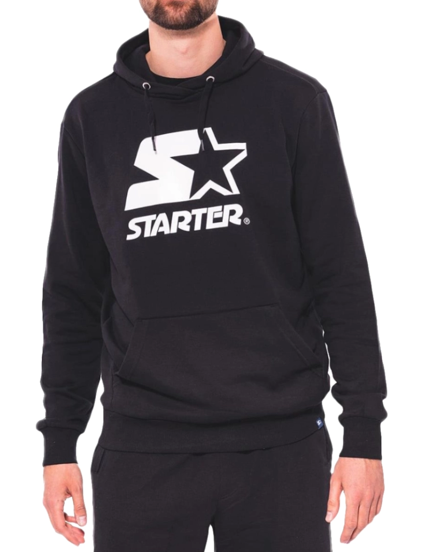 Starter - Homem Blusa Hoodie, capuz preto