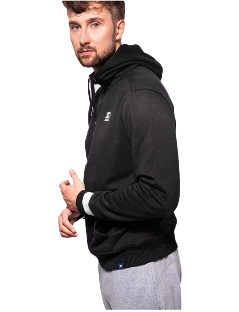 imagem de Homem Blusa Zip Hoodie, Hoodie preto2