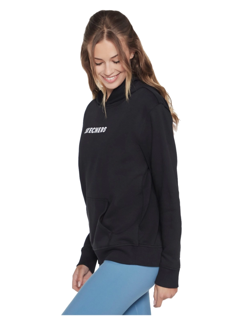 Skechers - Assinatura Pullover Hoodie, capa preta