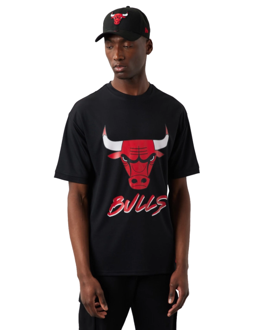 imagem de Nba Chicago Bulls Script Mesh Tee, T-shirt preta1