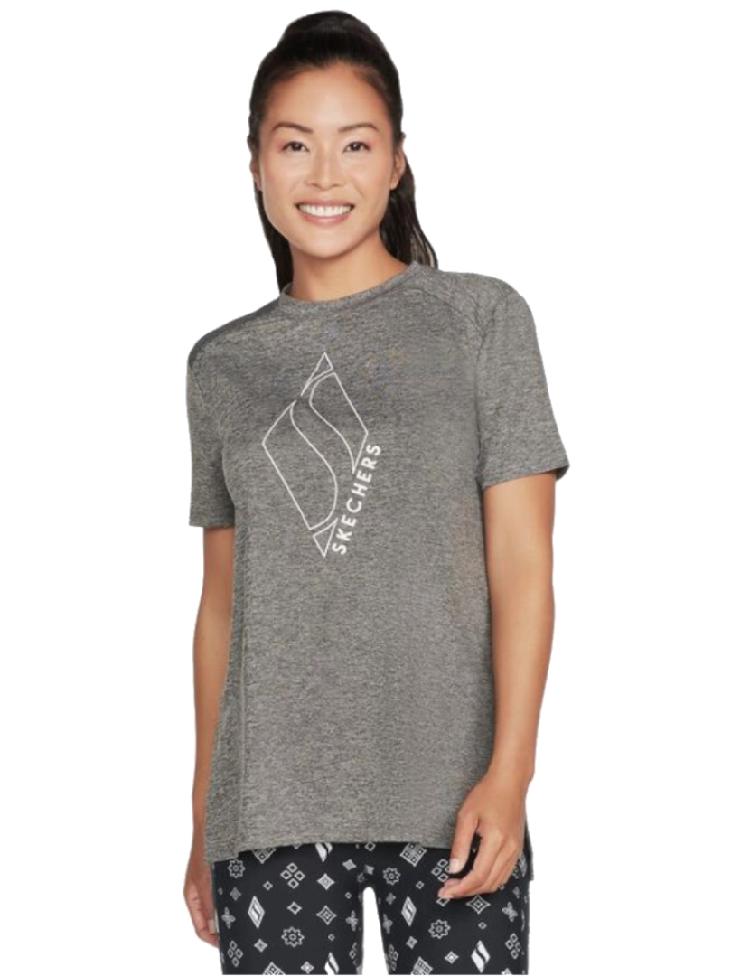 Skechers - Diamante Blissful Tee, T-shirt cinza