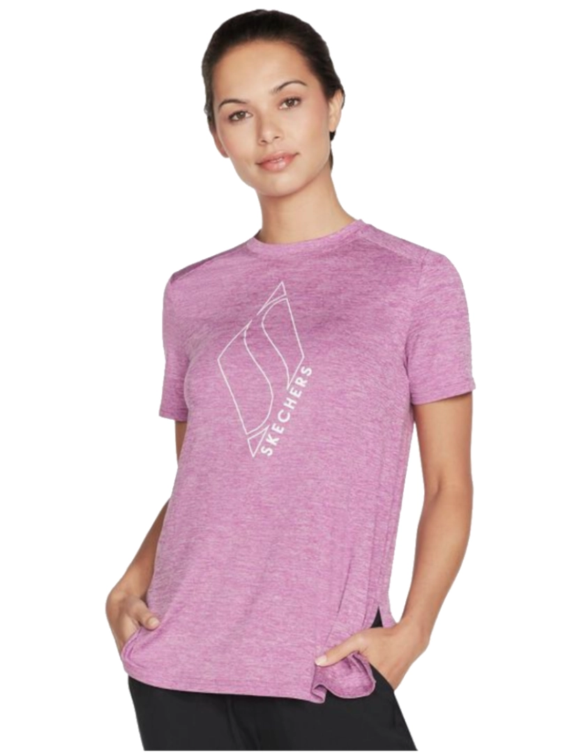 Skechers - Diamante Blissful Tee, T-shirt roxo