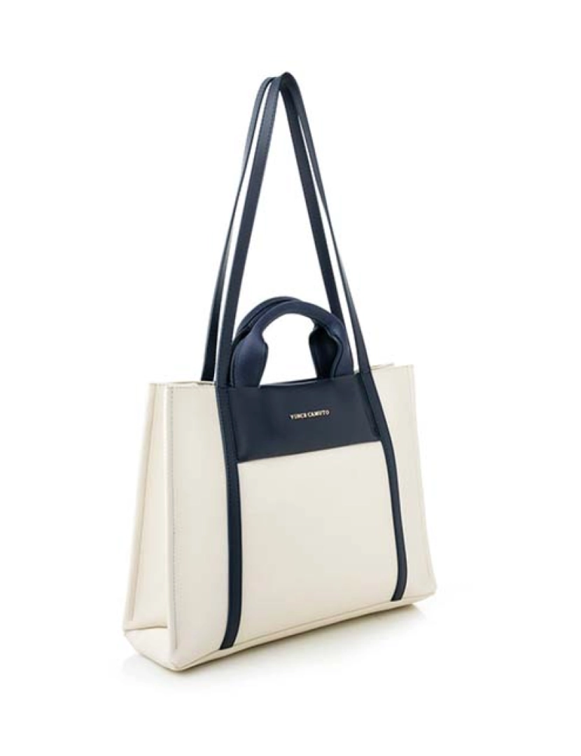 Vince Camuto - Mala Tote Umbria Creme e Azul escuro