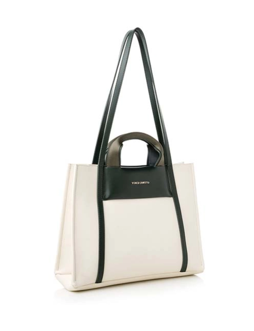 Vince Camuto - Mala Tote Umbria Creme e Verde Escuro