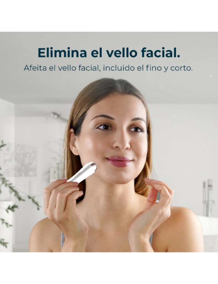 imagem de Cecotec Depiladora facial em aço inoxidável para barbear os pêlos faciais, com tampa de proteção.2