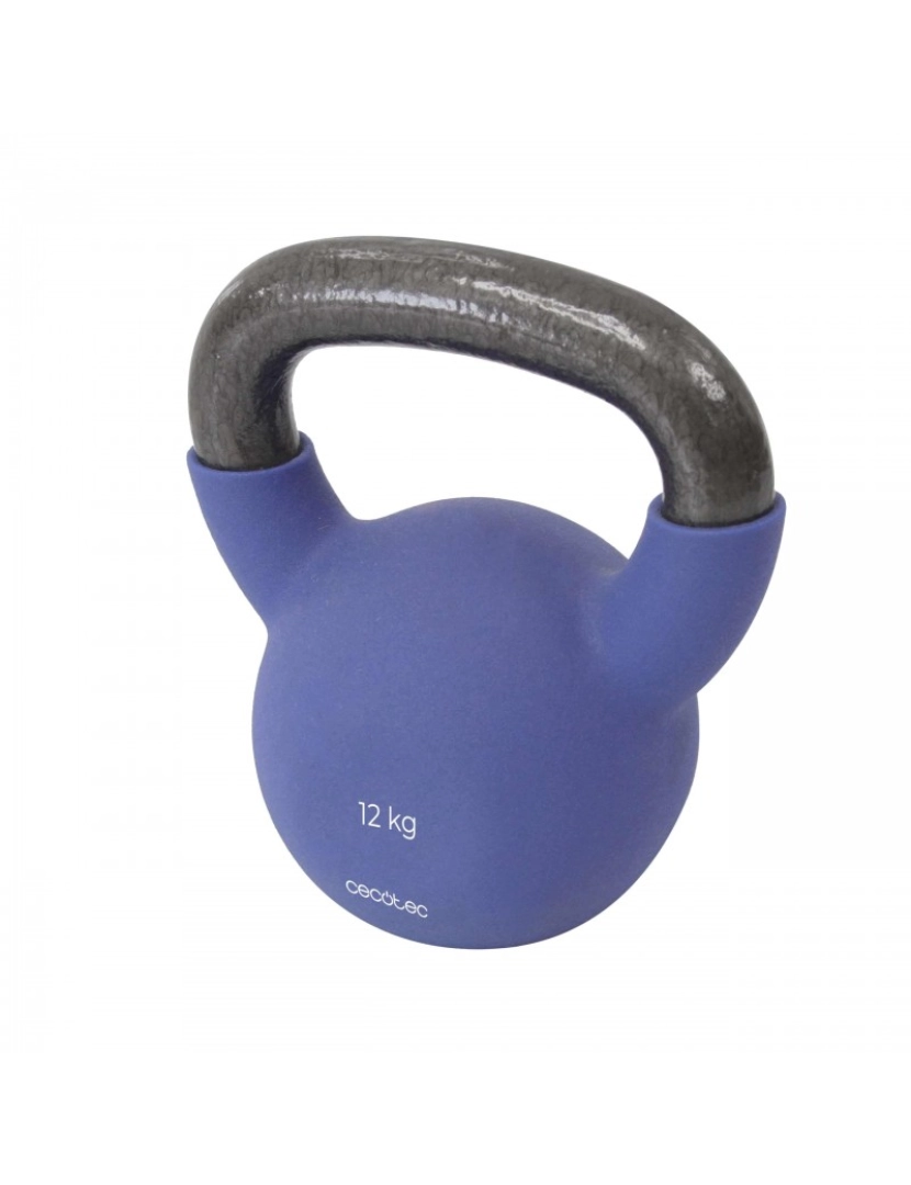 Cecotec - Cecotec Kettlebell com revestimento de neoprene. 12 kg Ferro fundido. Pega ergonómica. Design estético e fácil de limpar.