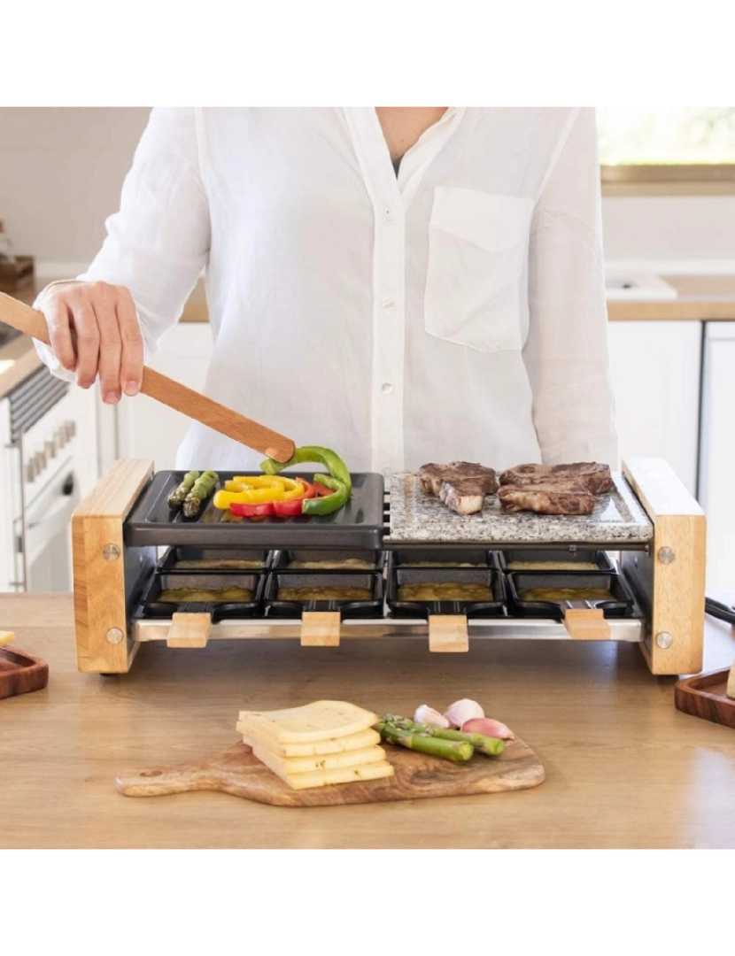 imagem de Raclette de madeira Cheese&Grill 8400 Wood MixGrill Cecotec2