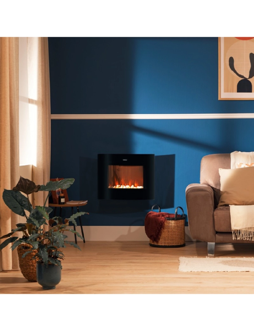 imagem de Lareira elétrica ReadyWarm 2250 Curved Flames Connected Cecotec2