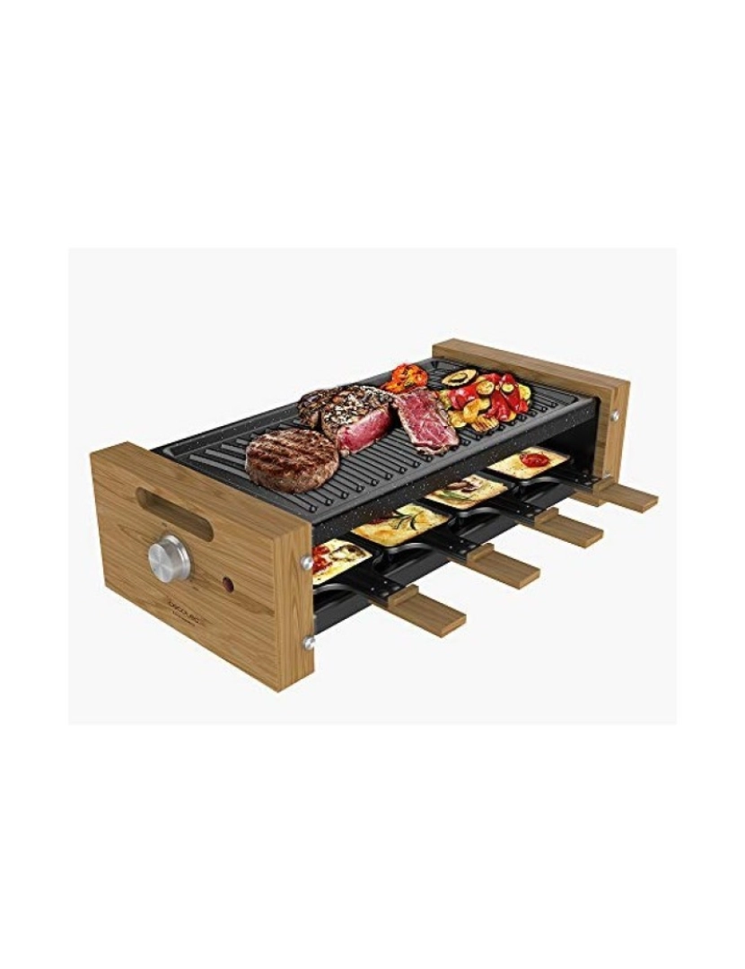 Cecotec - Raclette de madeira Cheese&Grill 8200 Wood Black Cecotec