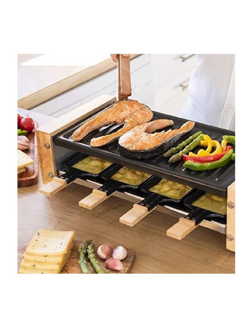 imagem de Raclette de madeira Cheese&Grill 8200 Wood Black Cecotec2