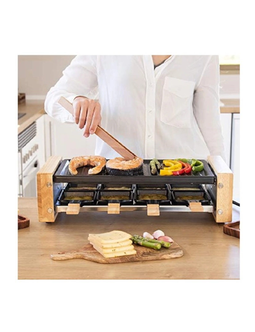 imagem de Raclette de madeira Cheese&Grill 8200 Wood Black Cecotec4