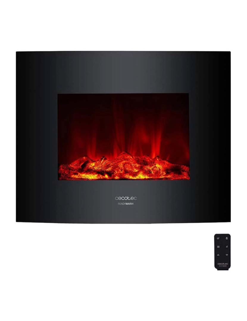 Cecotec - Lareira Elétrica ReadyWarm 2650 Curved Flames Connected